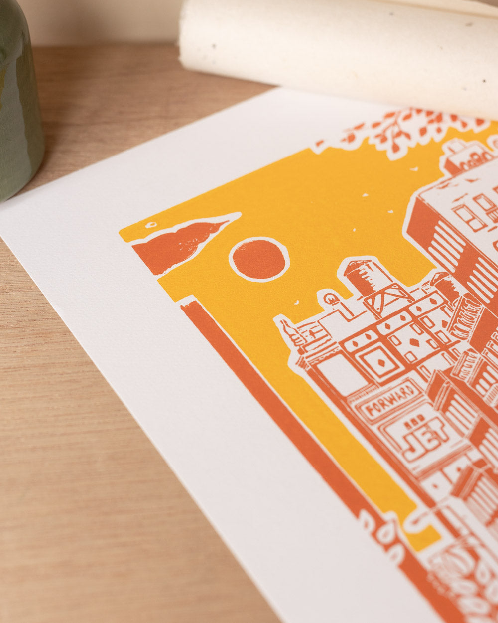 Forward - Original Linoprint