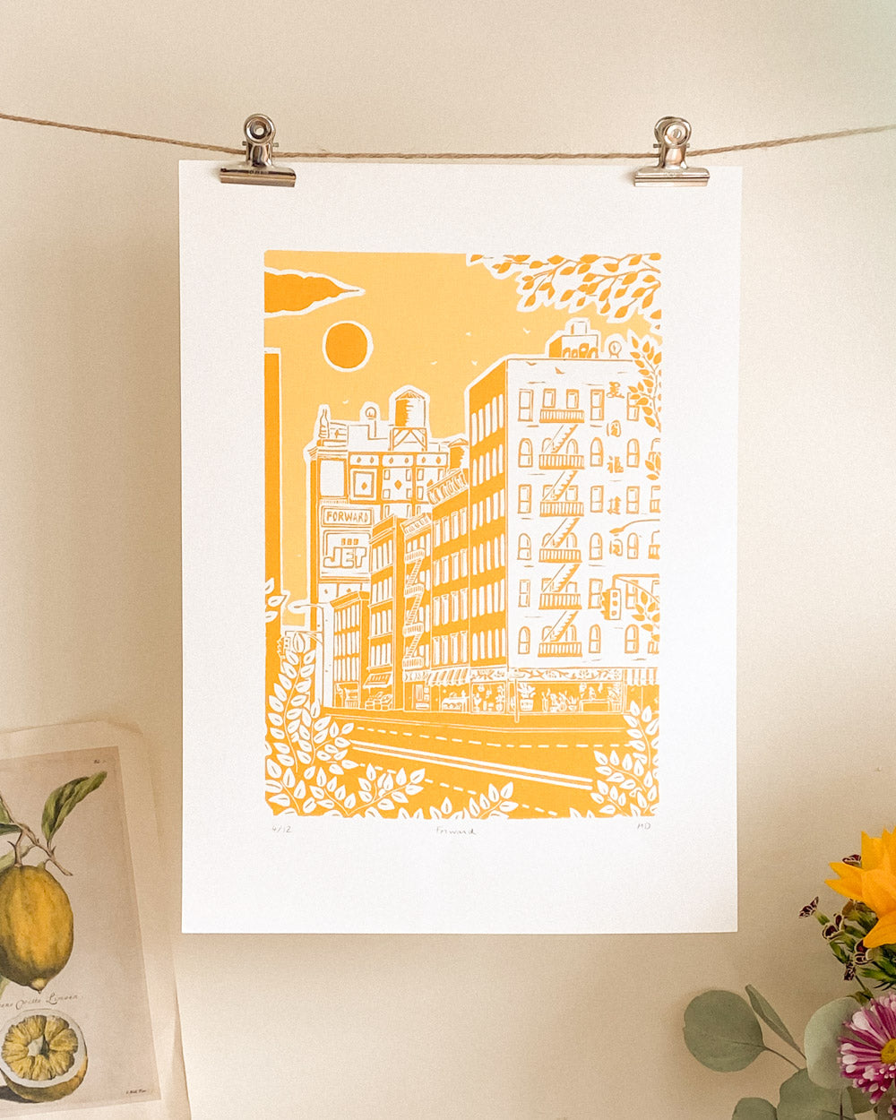 Forward - Original Linoprint