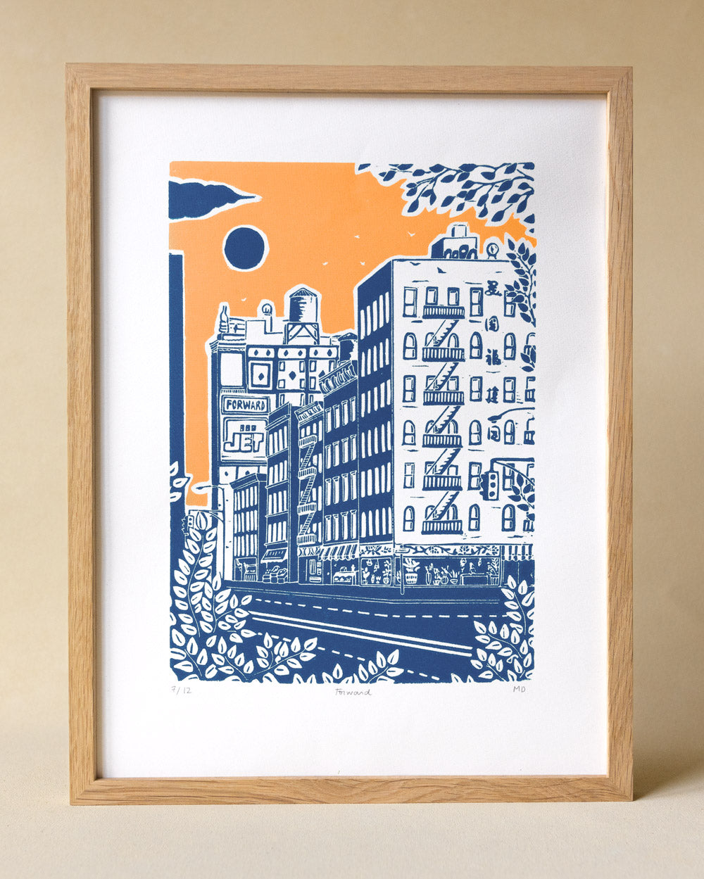 Forward - Original Linoprint