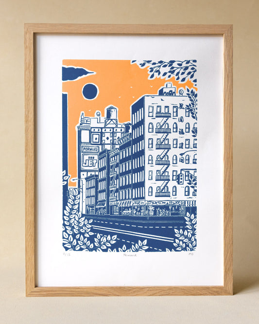 Forward - Original Linoprint