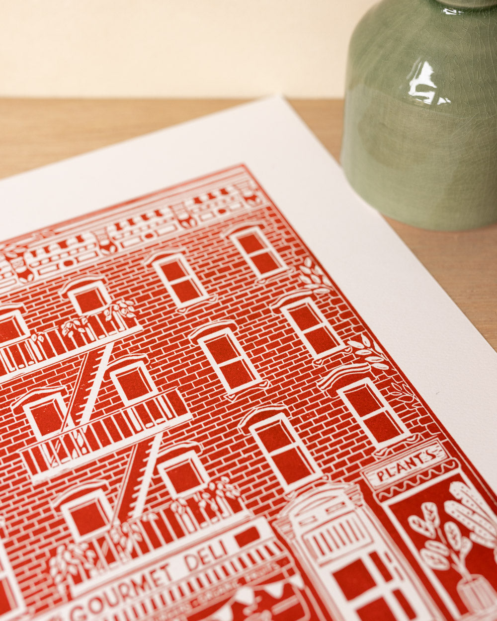 Gourmet Deli - Original Linoprint