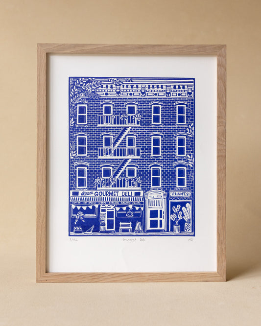 Gourmet Deli - Original Linoprint