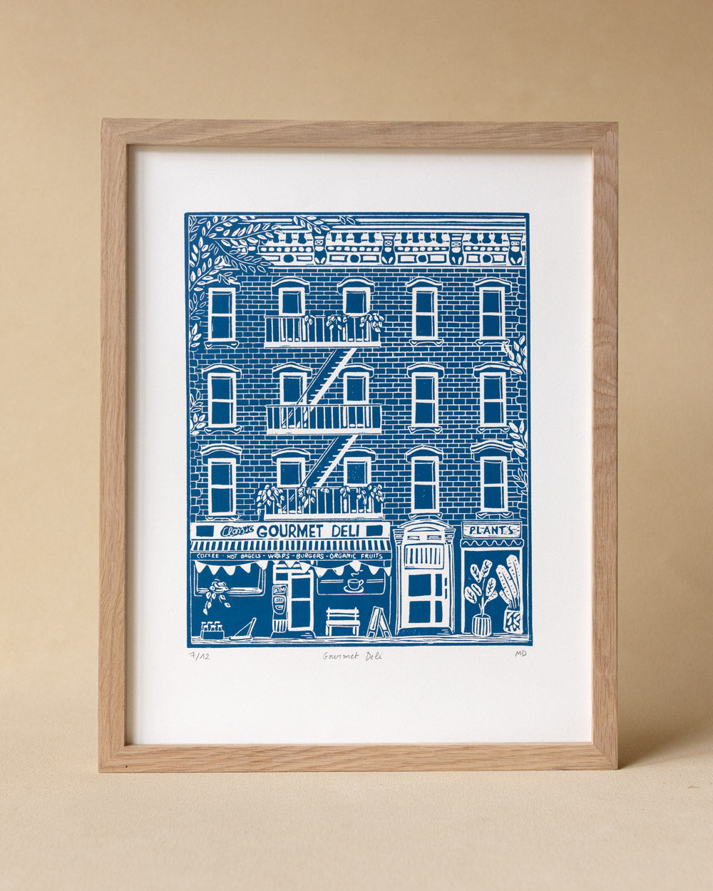 Gourmet Deli - Original Linoprint