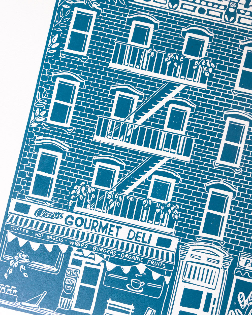 Gourmet Deli - Original Linoprint