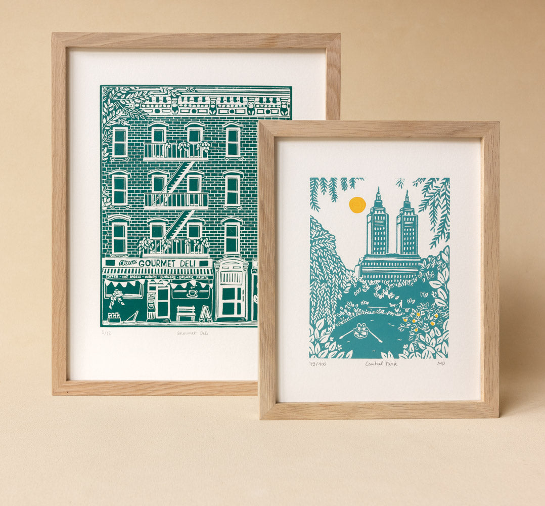 Gourmet Deli - Original Linoprint