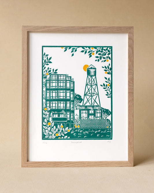Greenpoint - Original Linoprint