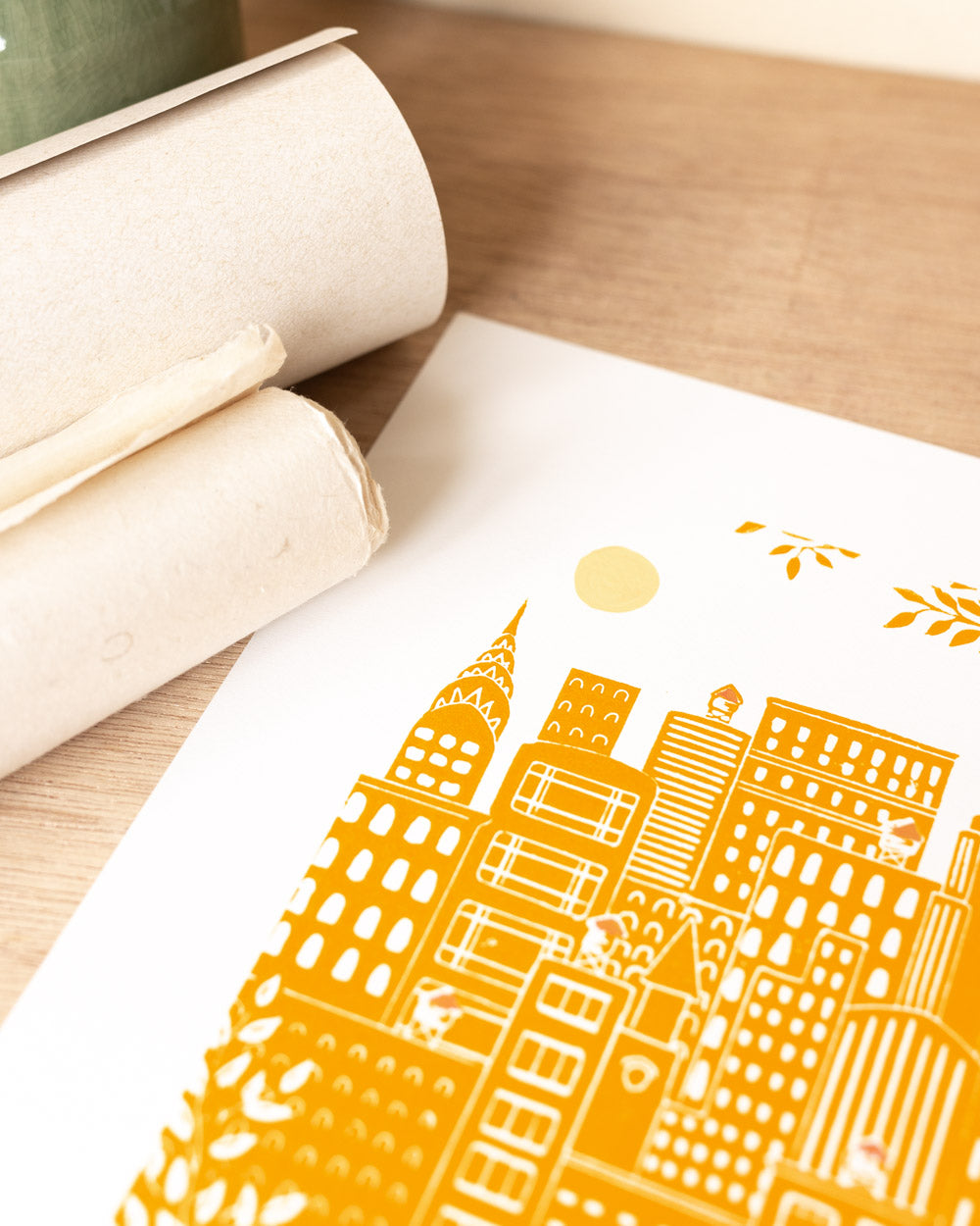 Manhattan - Original Linoprint