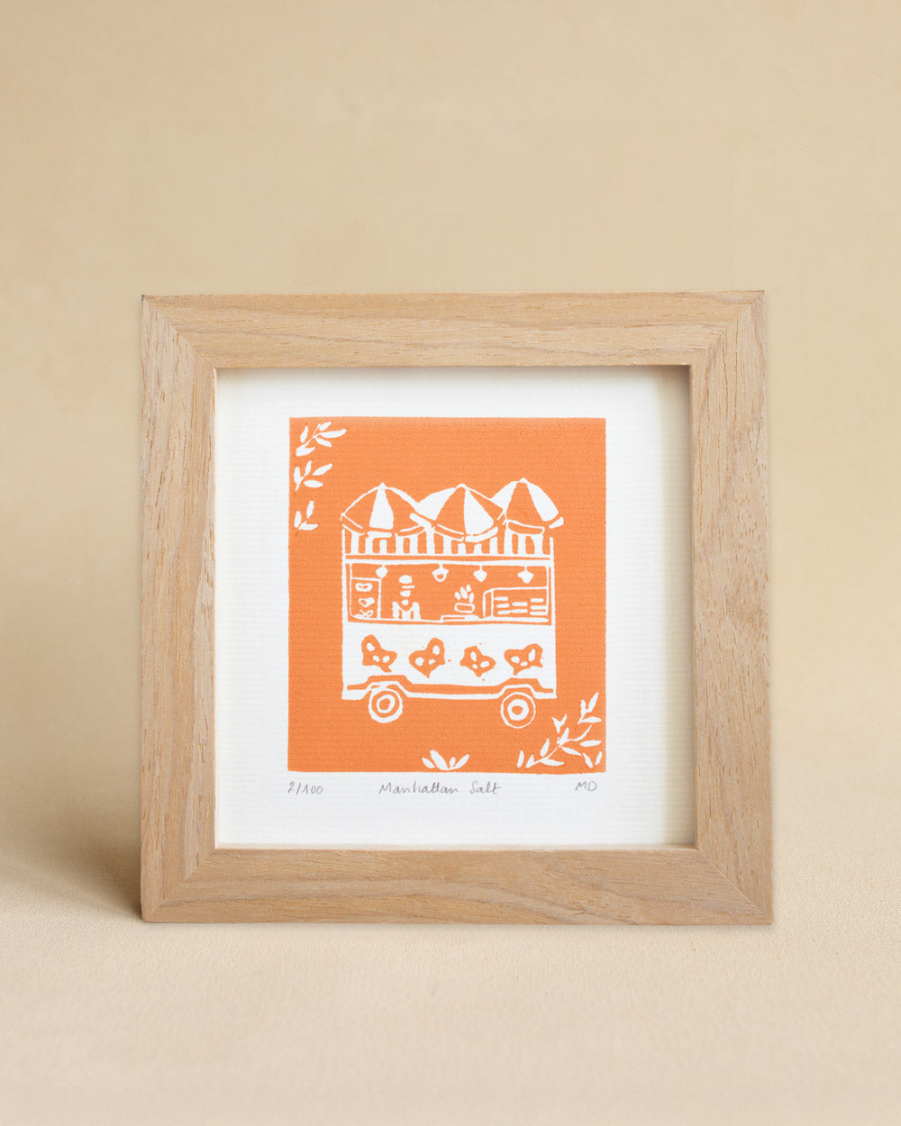 Manhattan Salt - Original Linoprint