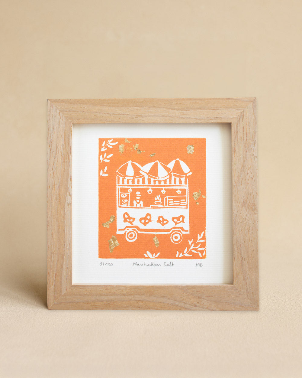 Manhattan Salt - Original Linoprint