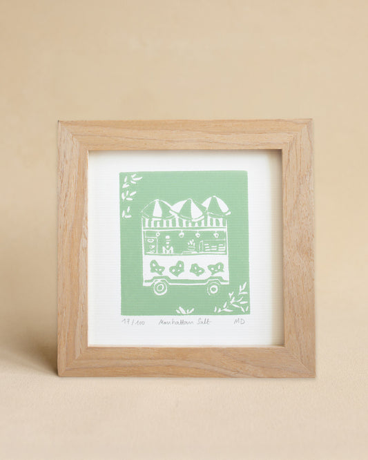 Manhattan Salt - Original Linoprint