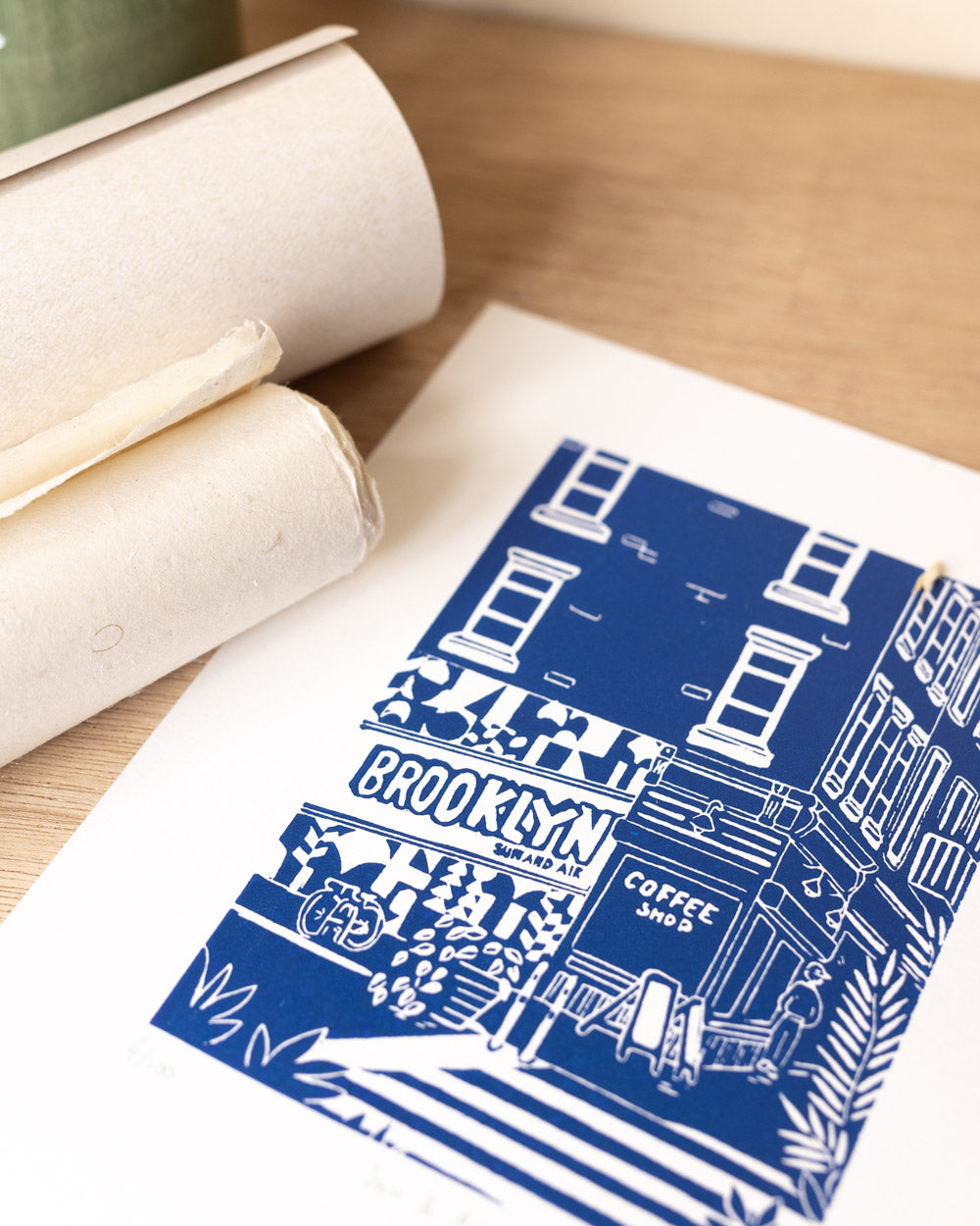 Sun & Air - Original Linoprint