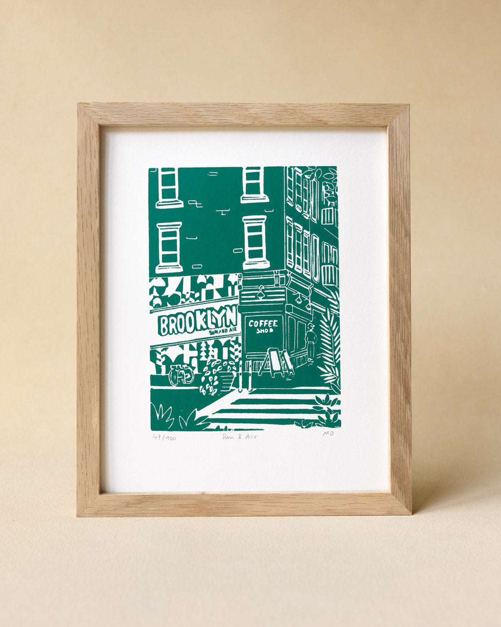Sun & Air - Original Linoprint