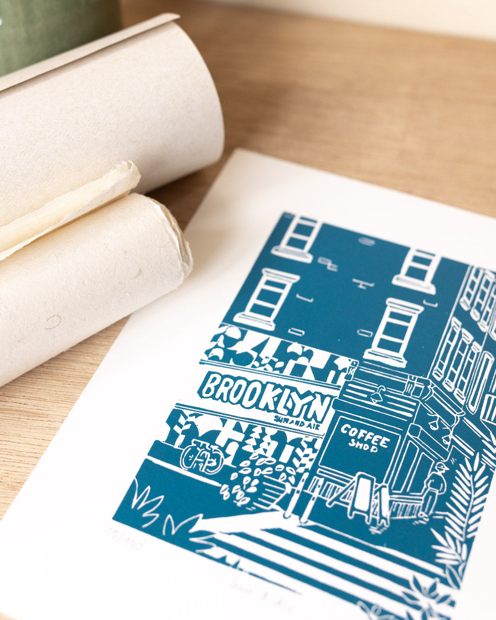 Sun & Air - Original Linoprint