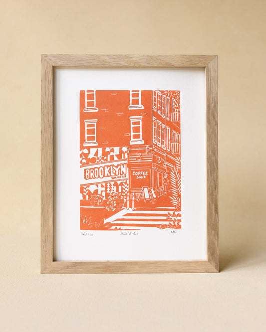 Sun & Air - Original Linoprint