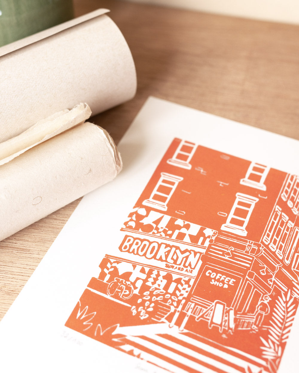 Sun & Air - Original Linoprint