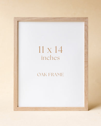 Solid Oak Frame, 11 x 14 in