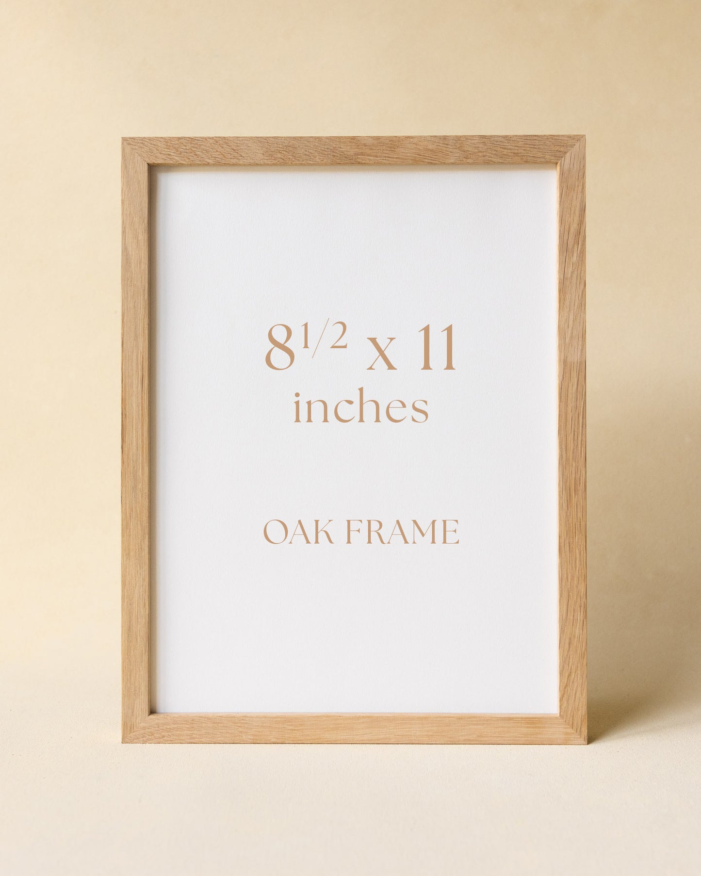 Solid Oak Frame, 8.5 x 11 in