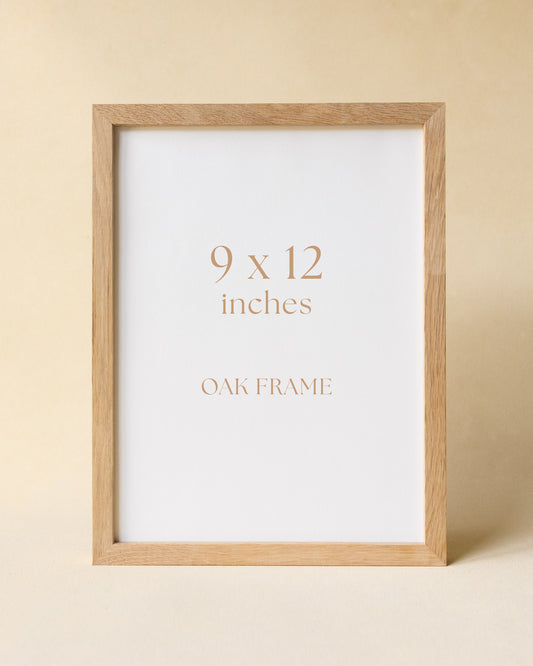 Solid Oak Frame, 9 x 12 in