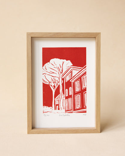 Garbatella - Original Linoprint