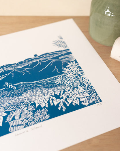 Lamma Island - Original Linoprint