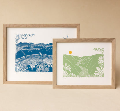 Lamma Island - Original Linoprint