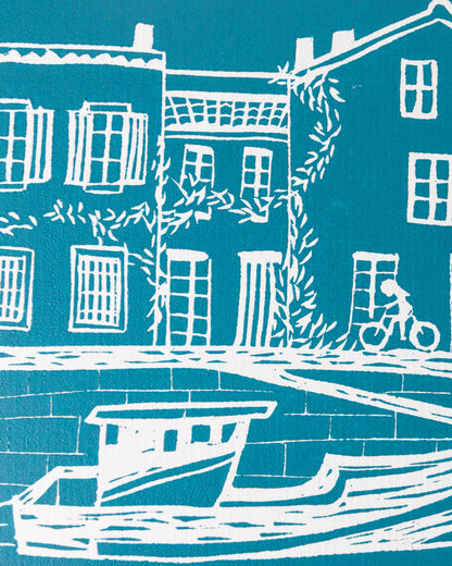 L'Île de Ré - Original Linoprint
