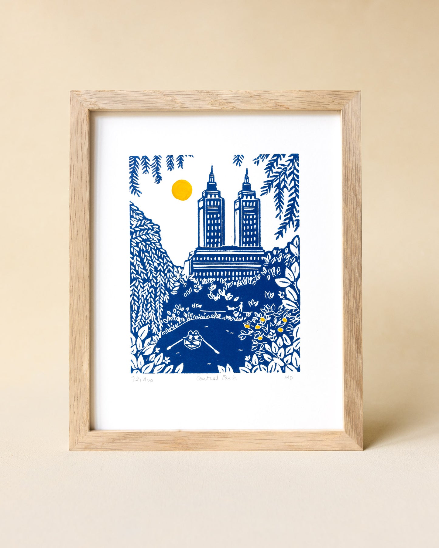 Central Park - Original Linoprint