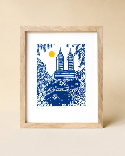 Central Park - Original Linoprint