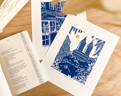 Central Park - Original Linoprint