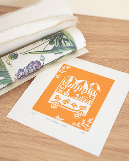 Manhattan Salt - Original Linoprint