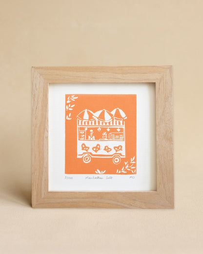 Manhattan Salt - Original Linoprint
