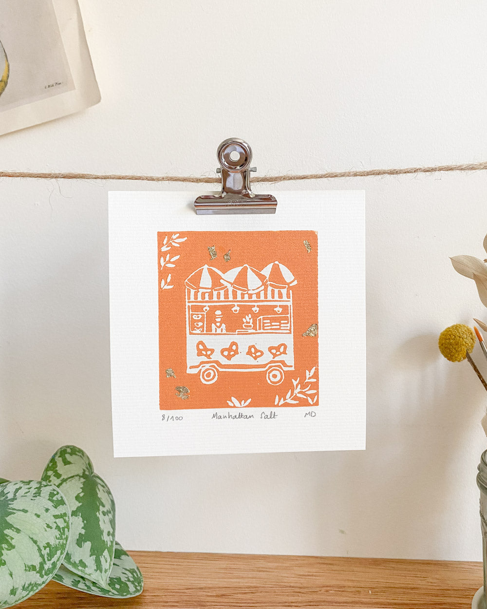 Manhattan Salt - Original Linoprint