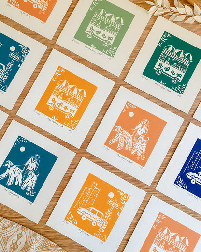 Manhattan Salt - Original Linoprint