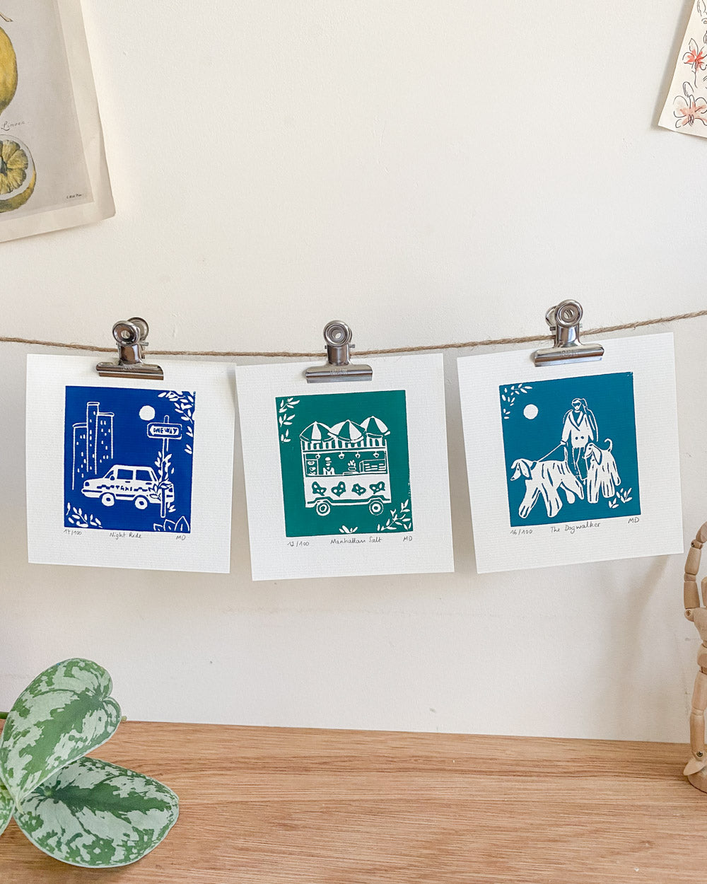 Night Ride - Original Linoprint